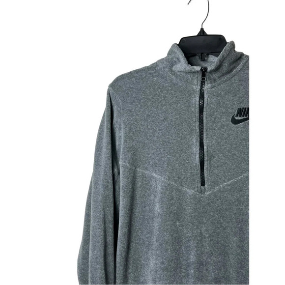 1738. NIKE SPORTSWEAR FRENCH TERRY SWEATSHIRT DRESS SIZE SMALL 1/4 ZIP EMBROIDER - Picture 5 of 11